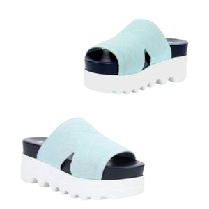 New Nurture Knit Platform Slip On Sandals Sz 7.5